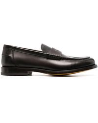Doucal's - 30mm Leather Penny Loafers - Lyst