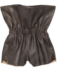 Rick Owens - Short Crater En Cuir À Rabat - Lyst