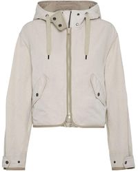 Brunello Cucinelli - Hooded Cotton-blend Jacket - Lyst