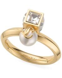 Jimmy Choo - Jc Pearl Cube Ring - Lyst