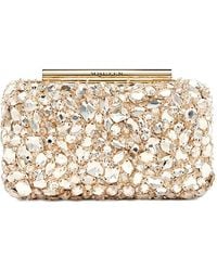 McQueen - T-Bar Crystal-Embellished Clutch Bag - Lyst