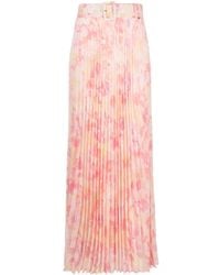 Liu Jo - Floral-print Pleated Maxi Skirt - Lyst