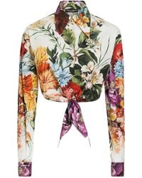 Dolce & Gabbana - Floral Crop Shirt - Lyst