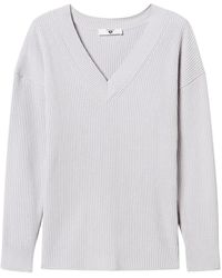 Twinset - Gerippter Pullover Mit Schlitz - Lyst