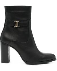 SERGIO MORETTI FIRENZE - Buckle-Detail Leather Ankle Boots - Lyst