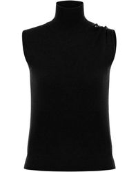 Alberta Ferretti - Cashmere Top With A Funnel Neck - Lyst