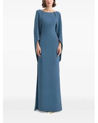 Gemy Maalouf - Cape-Sleeve High-Neck Dress - Lyst