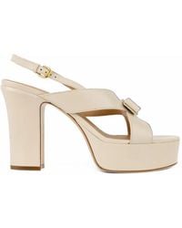 Ferragamo - Vara Bow Platform Sandals - Lyst