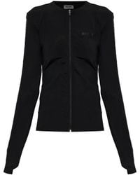 Moschino - Logo-Tape Zip-Up Sweatshirt - Lyst