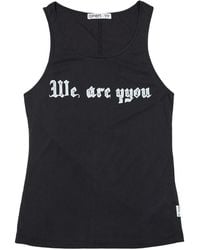 OPEN YY - Slogan-Print Tank Top - Lyst