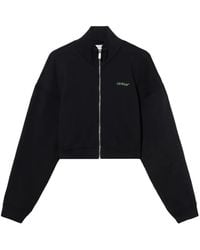 Off-White c/o Virgil Abloh - Arrow Leaves Zip Knitwear - Lyst