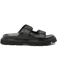 SERGIO MORETTI FIRENZE - Buckle-Fastening Pebble-Grain Sandals - Lyst
