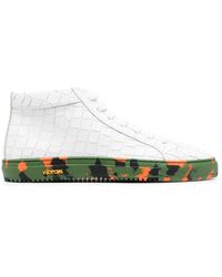 HIDE & JACK - Crocodile Effect Sneakers - Lyst
