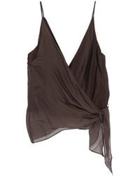 Alysi - Wrap-Tie Blouse - Lyst