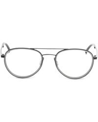 Porsche Design - Round-Frame Double-Bridge Glasses - Lyst