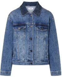 Liu Jo - Denim Jacket With Micro-Rhinestones - Lyst
