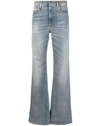 R13 - High-waist Stonewashed Wide-leg Jeans - Lyst