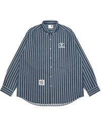 Aape By A Bathing Ape - Striped Embroidered Shirt - Lyst