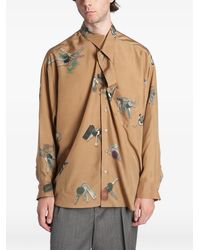 Magliano - Key-Print Draped Shirt - Lyst