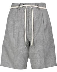 Aspesi - Geruite Bermuda Shorts Met Trekkoord - Lyst
