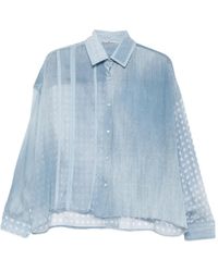 Ermanno Scervino - Chemise Bordée De Dentelle À Pois - Lyst