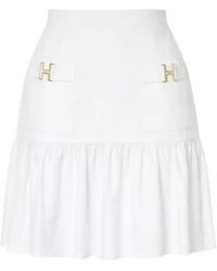 Elisabetta Franchi - Embellished High-Waisted Mini Skirt - Lyst