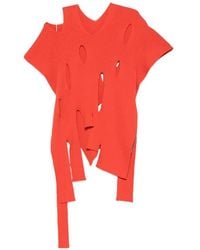 Issey Miyake - Ribbed Cut-Out Top - Lyst