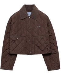 Prada - Lightweight Re-Nylon Cropped Blouson Jacket - Lyst