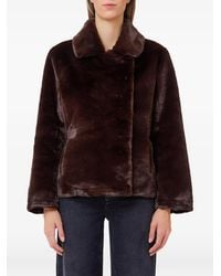 Liu Jo - Faux-Fur Double-Breasted Coat - Lyst