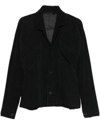 Homme Plissé Issey Miyake - Pleated Cropped Blazer - Lyst