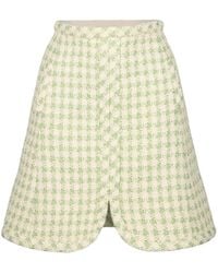 Giambattista Valli - Check-print High-waist Mini Skirt - Lyst