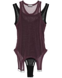 Mugler - Mesh-Body im Layering-Look - Lyst