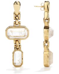 Goossens - Pendientes largos bañados en oro de 24 ct - Lyst