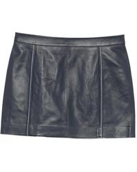 Michael Kors - Leather Mini Skirt - Lyst