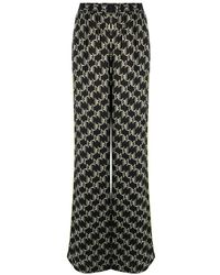 Karl Lagerfeld - Monogram-print Wide-leg Trousers - Lyst