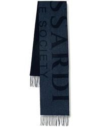 Trussardi - Gentle Society Logo-Intarsia Fringed Scarf - Lyst