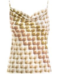 Missoni - Lace Motif Top With Draped Neckline - Lyst