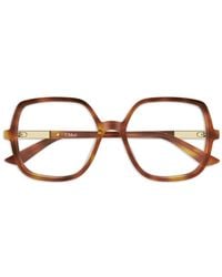 Chloé - Brille Mit Logo - Lyst