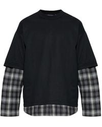 Comme des Garçons - Layered-Design Check-Pattern T-Shirt - Lyst