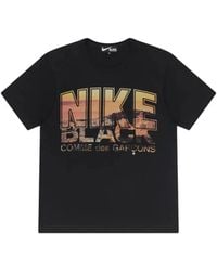 COMME DES GARÇON BLACK - X Nike Graphic-Print Crew-Neck T-Shirt - Lyst