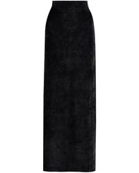 Balenciaga - Velvet Maxi Skirt - Lyst