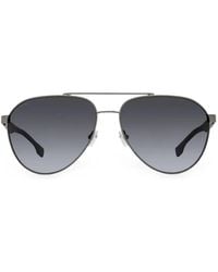 BOSS - Double-Bridge Pilot Sunglasses - Lyst