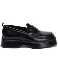 Ami Paris - Square-toe Leather Loafers - Lyst