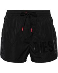 DIESEL - Swim Shorts With Logo - Lyst