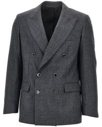 MARSĒM - Double-Breasted Peak-Lapels Blazer - Lyst
