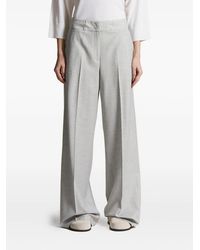 Peserico - Micro Houndstooth Palazzo Trousers - Lyst