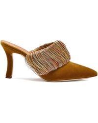 Manolo Blahnik - 90Mm Caldean Fringed Mules - Lyst