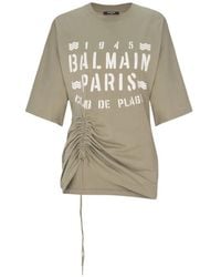 Balmain - T-Shirt With Club Print - Lyst