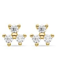 VEYNOU - 14Kt Fleur Diamond Stud Earrings - Lyst