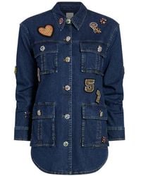Cinq À Sept - Floral Embellished Patch Jacket - Lyst